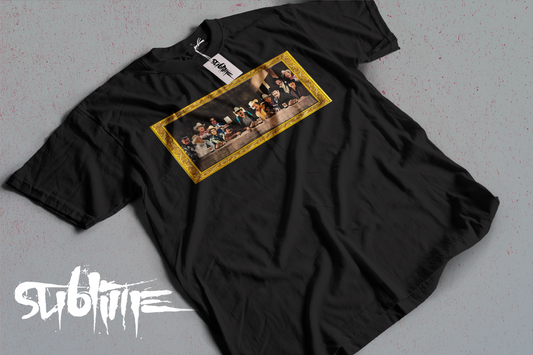 Playera última cena norteña color negro manga corta